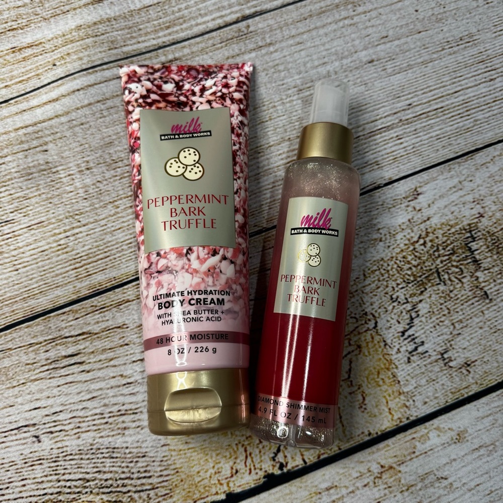 NWT Bath & Body Works Milk Bar Peppermint Bark Truffle Set (2 items) BBW